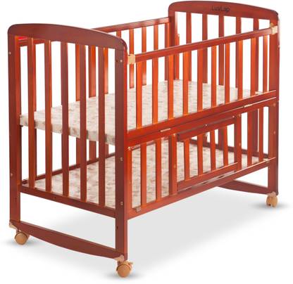 LuvLap C-50 Baby Wooden Cot with Mosquito Net (without Mattress), EN Certified, Cot