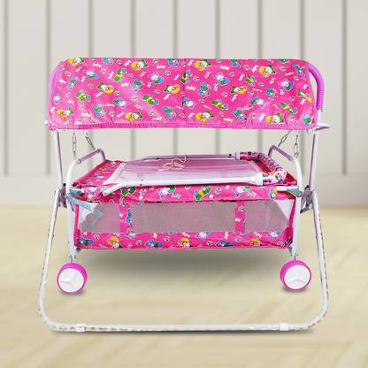 SWING N FLY Baby Cradle Mosquito Net Jhula Palna Stroller Infant & Toddler Beds Bassinet
