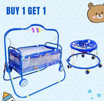 Akayu And Rk Blue Classic Smart Bassinet And Choo Choo Baby Walker For Your Newborn Baby Bassinet