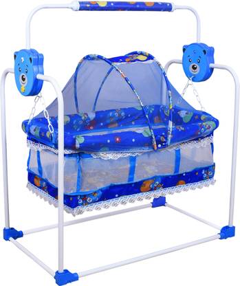 FLIPZON Premium New Born Baby Cradle with Mosquito Net Bassinet