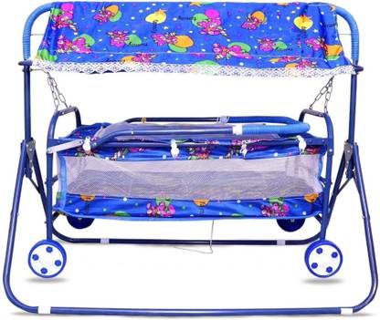 CHUNKY'S FOLDABLE Baby Cradle with Canopy & Wheels, Comfortable & Safe for New Born Child Bassinet