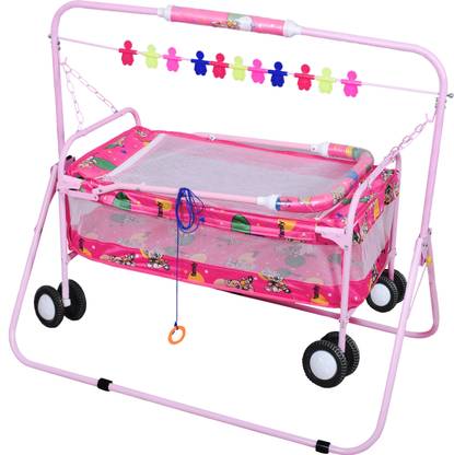 FLIPZON Premium New Born Baby Cradle, Baby Swing, Baby jhula, Baby palna, Baby Bedding, Baby Bed, Crib, Bassinet (J2) Bassinet