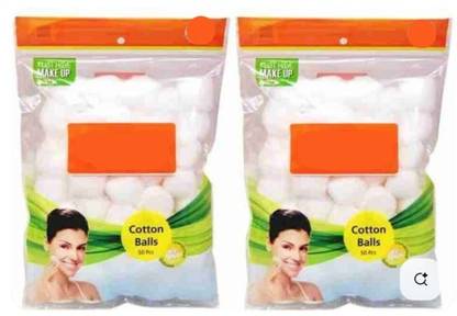 Trutip 50 Premium Cotton White Balls in a Zip-lock bag (Pack of 2)w81