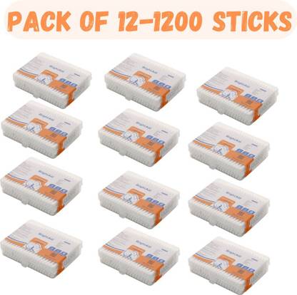 BRIGHT AID PREMIUM COTTON BUDS FOR EAR CLEANING, PACK OF 12 BOXES