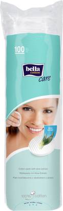 Bella Cotton Pads Round with Aloe Vera Extract - 100 Pcs