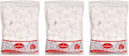 DAPSON Cotton Balls, 50 Pieces, White, for Make-up use and Nail Paint Removal
