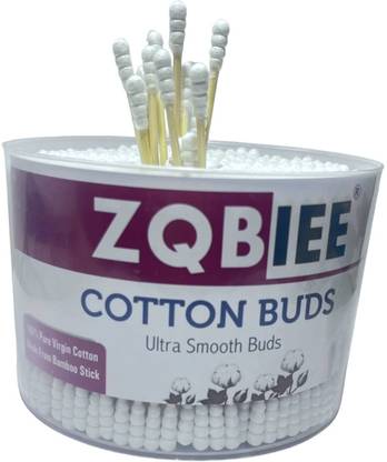 ZQBIEE Double Head Cotton Ear Swabs/100% Pure Soft Cotton Buds for Daily Nose Ears