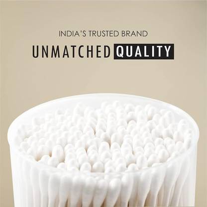 Trutip Cotton Buds/Swabs {Pack of 4} with White Paper Stick, 100Sticks/200Tips in a Jar