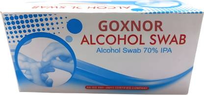 GOXNOR Alcohol swabs Pre-injection Skin Prep Contains 70% Isopropyl Alcohol Swab