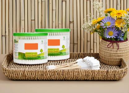 Trutip biodegradable Cotton Buds in a Paper 100 Stick 200Tips in a box