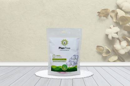 plan tree PlanTree 50 Premium cotton balls in a ziplock bag(pack of 5)
