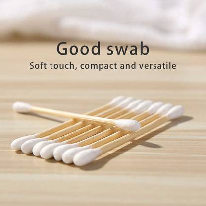 cezliar Eco Friendly and Biodegradable Wooden Cotton Earbuds - Pack of 400 Pcs