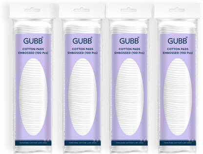 GUBB Round Cotton Pads For Face & Eyes Embossed Makeup Remover Pads Pack of 4