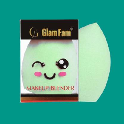 Glam Fam Makeup Beauty Blender , MakeUp Spounge For Blending Foundation(Green)