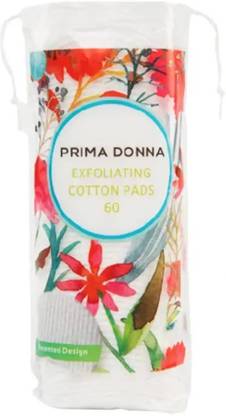 Prima Donna Patented Cotton Exfoliating Pads for Face Cleansing (Pack of 1)
