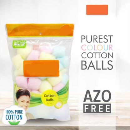 Trutip 50pcs Cotton Ball a Ziplock Bag For Face Cleaning & Makeup Remover ( Pack of 2)
