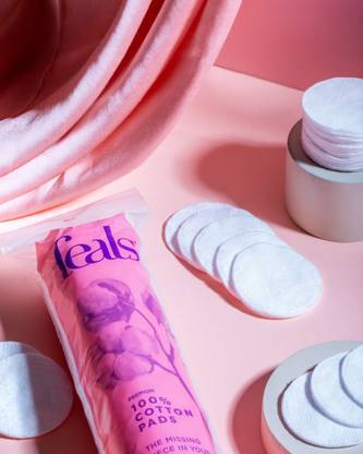 FEALS Cotton Pads Pack of 1 (120 Pads) – Gentle Face Pads for Cleansing & Skincare