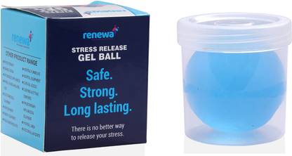 Renewa Gel Ball Safe Strong Long lasting for Wrist Muscles Post fracture exercise Blue