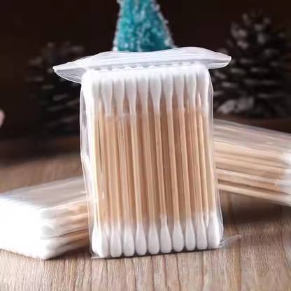 cezliar Wooden Handle Cotton Double Head Swab Applicator Medical Swabs (pack of 5)