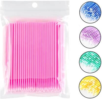 Aravli 100 Pcs/bag Disposable Mini Single Eyelash Applicator Micro Eyelash Cotton Swab