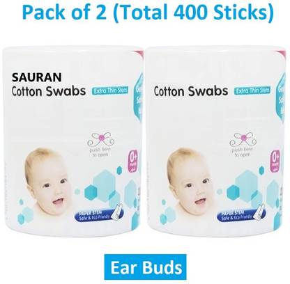 Sauran Pack of 2 Ear Buds Cotton EB33