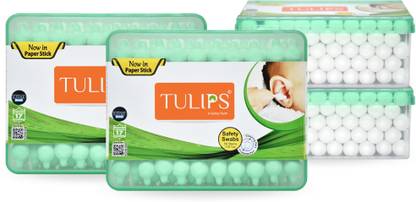 Tulips Safety Cotton Ear Buds (with Ear Drum Protection), 50/100 Tips
