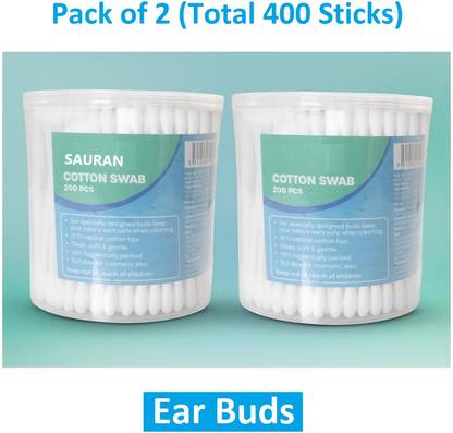Sauran Pack of 2 Ear Buds Cotton EB44