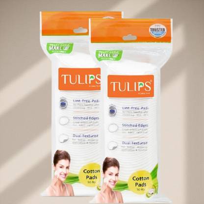 Trutip Cotton Pads for Face/Eyes, Makeup Remover Pads (50 Pads/Pouch) (Pack of 1)sc01