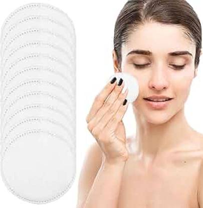 Trutip Cotton Pads for Face/Eyes, Makeup Remover Wipes (50 Rounds/Pouch) (Pack of 2)0q