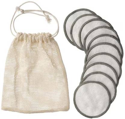 IKEA Åkerrättika Reusable cleansing pads with bag, white/green