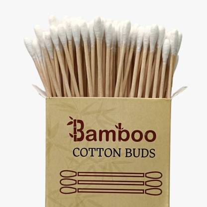 the rainforest Bamboo Earbuds, Cotton Buds/Swabs, 100 sticks, Natural & biodegradable
