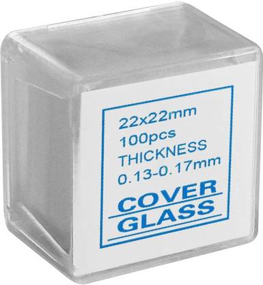 ARCSOL Cover Glass Pack of 100 18x18 mm Blank Cover Slip