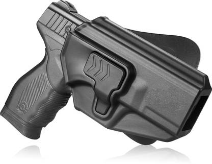 SandhuGunHouse Universal OWB Holster Fits .45,30 Bore Pistol, Glock 17,19 & 100+ Pistols Racquet Carry Case/Cover Free Size