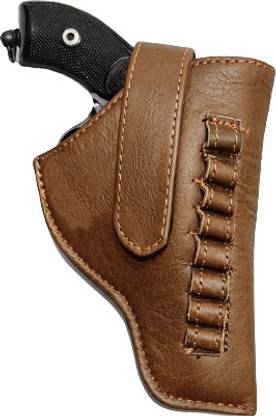 SandhuGunHouse 32 Bore Revolver Leather™ Holster With Clip Racquet Carry Case/Cover Free Size