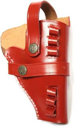AMF Collections Brown Leather Gun cover Pistol/Gun Cover Free Size