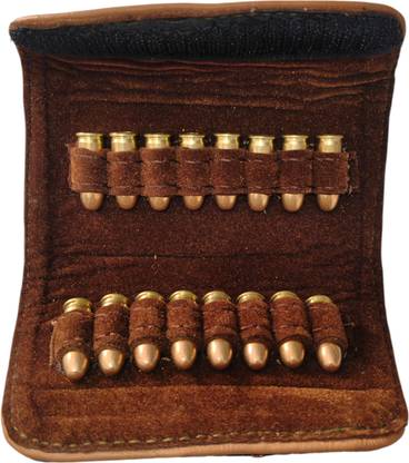 SandhuGunHouse Cartridges ( Ammo ) Pouch For 30 & 32 Bore Revolver & Pistol (7.62, 7.63, 7.65) Racquet Carry Case/Cover Free Size