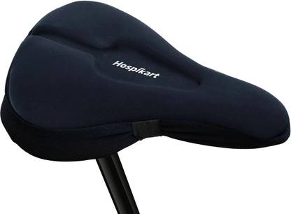HOSPIKART Premium Gel Bicycle Saddle Seat Cover- Soft, Washable, Indoor & Outdoor Cycling Bicycle Cover Free Size