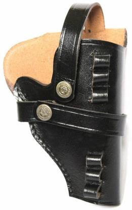 AMF Collections black Leather gn cover Pistol/Gun Cover Free Size