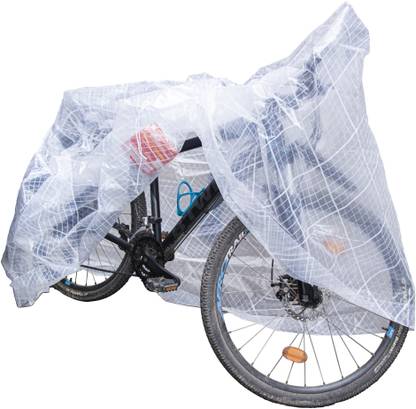 Tandhan Ecocovers Transparent UV Stabilized Dustproof Water Resistant Cycle Body Cover Bicycle Cover Free Size