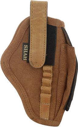 HouseOfCommon Unisex Leather .25 Bore Pistol Cover Racquet Carry Case/Cover Free Size
