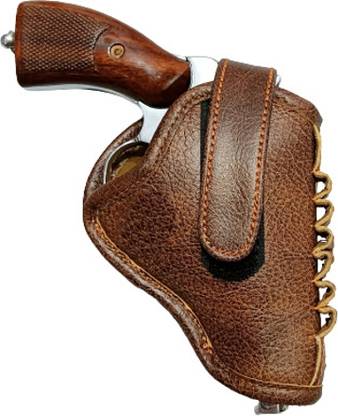 SandhuGunHouse .32 Bore Revolver Leather™ Clip Racquet Carry Case/Cover Free Size