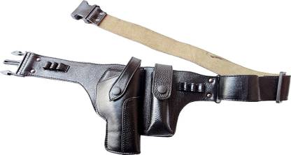 GunAlly Leather Side Belt Holster for Colt 1911.45 Caliber MSD, Ithaca Pistol Holster Pistol/Gun Cover Free Size