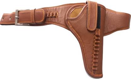 SandhuGunHouse 32 Bore (Long Barrel) Anmol Revolver Leather Racquet Carry Case/Cover Free Size