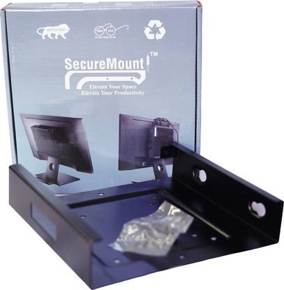 SecureMount Vesa Bracket with Adaptor Holding Straps (Compitable with Hp/Dell/Lenovo) CPU Holder