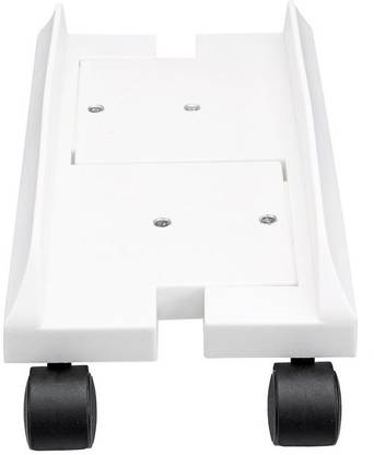 AlexVyan Germen Certiied Heavy Duty White Computer CPU Stand CPU Trolley with Wheels CPU Holder