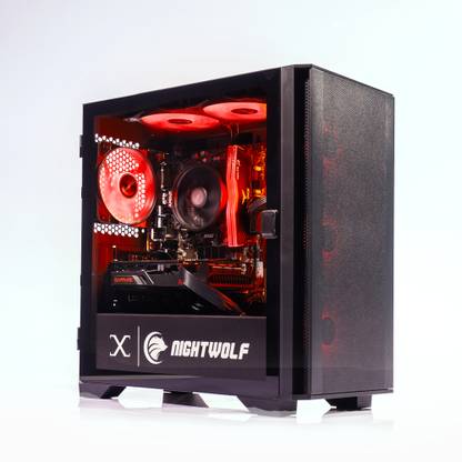 XRIG Nightwolf Air 001 AMD RYZEN 5 5500 (6 CORES 12 Threads 4.2 GHz) (16 GB RAM/RADEON RX 6600 8GB VRAM(GDDR6) Graphics/1 TB SSD Capacity/Windows 11 Home (64-bit)/8 GB Graphics Memory) Gaming Tower