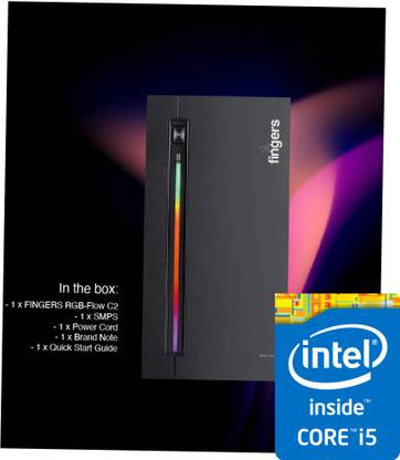 buy buy Intel® Core™ i5 (2nd Gen) [4 Cores, 4 Threads] | Fingers RGB-Flow C2 [DAV] Gaming CPU - Intel Core i5-2400 Processor (8 GB RAM/Intel® HD 2000 Graphics/1 TB Hard Disk/256 GB SSD Capacity/Windows 11 Pro/1 GB Graphics Memory) Mini Gaming Tower with MS Office