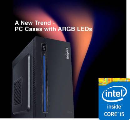 Brand Cell Core™ i5-2400 Processor | Fingers RGB-Flow C2 [IBU] Intel® Core™ i5-2400 Processor (8 GB RAM/Intel® UHD 2000 Graphics/1024 GB Hard Disk/256 GB SSD Capacity/Windows 11 Pro/1 GB Graphics Memory) Mid Tower with MS Office