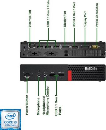 Hayyo ThinkCentre Tiny PC | Core i3 Processor [3MB Smart Cache, 3.70 GHz] | S/N: HYHGE HGE (8 GB RAM/1.05 GHz Intel® HD 530 Graphics/256 GB SSD Capacity/Windows 11 Pro) Mini Tower with MS Office