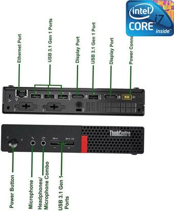 COMPUTER WORLD Core™ i7 - 6700 [8MB Cache, Up to 4.00 GHz] - ThinkCentre Micro CPU [WVR] Intel Core i7 (6th Gen) [4 Cores, 8 Threads, 3.40 GHz] (32 GB RAM/Intel Ultra HD 4K Graphics/1 TB SSD Capacity/Windows 11 Pro) Mid Tower with MS Office